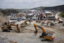 A view of Hillhead 2024 from the quarry face viewing platform