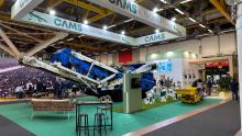 The eye-catching CAMS stand at Asphaltica 2024. Pic: CAMS