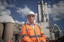 Heidelberg Materials UK CEO Simon Willis at Padeswood cement plant. Pic: HMUK 