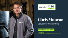 Chris Monroe, CEO of Smiley Monroe Group, has been recognised as one of The LDC Top 50 Most Ambitious Business Leaders for 2024. Pic: Smiley Monroe