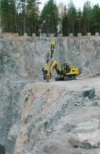 drilling at a stone quarry