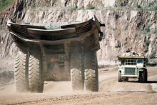 rigid dump truck transporting aggregates