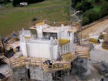 Reinforcement on the control tower at Santiago de Compestela in Spain 