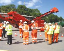 Operators being trained in health and safety