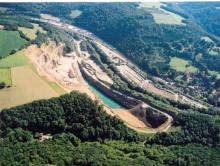 Aerial view of Netherlands quarry 