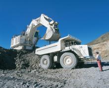 loader loading a truck