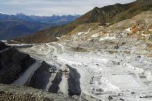 quarry in mountains