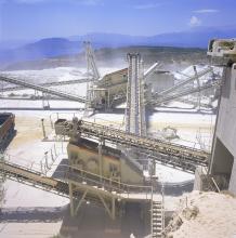 greek quarry with view of countryside