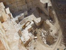 birds eye view of a quarry