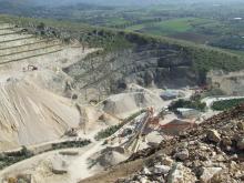 Aerial view of a Marocca Group quarry near Rome, Italy