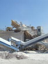 The quarry's primary and secondary crushing equipment