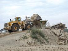 Loader working at the Bukkosd Quarry