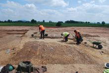 Searching for archaeological artifacts in a quarry site