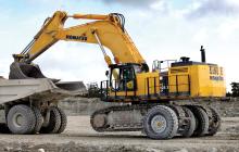 Sleipners are being used to move a big excavator