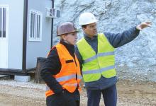 Fassa's Alberto Dutto (right) and Metso's Deana Sbarzaglia discuss the operation of the new facility