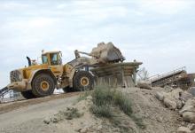 Loader working at the Bukkosd Quarry