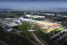 CAD model aerial view of Michelin's new technology centre in France