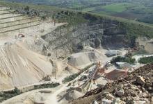 Aerial view of a Marocca Group quarry near Rome, Italy