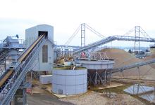 Hanson sand washing plant and effluent treatment