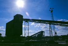 Silhouette of a quarry