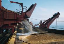 Aggregates being washed