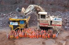 Team spirit: employees at Mountsorrel Quarry