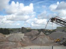 Breedon Quarry  stockpiles