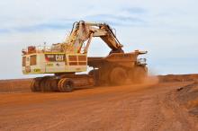 Sleipner E400 and Caterpillar 6040 excavator 