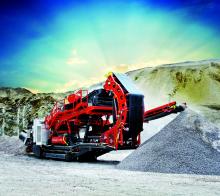 Sandvik’s UH450E track-mounted tertiary crusher