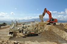 The Metso Lokotrack LT140 crusher