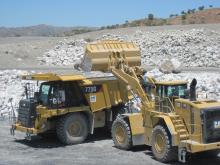 Caterpillar’s 988K wheeled loader and 775G off-highway truck