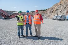 Jim Jamieson,  Paul Lilley and Nigel Irvine of Terex Finlay