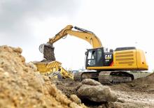 Caterpillar 336EL hybrid excavator