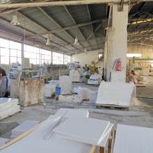 Marble is processed in the workshops