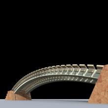 The Flex Bridge prototype uses natural stone