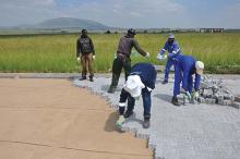 use of concrete block paving in Zambia 