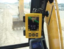 excavator operator gets the bucket’s position data 