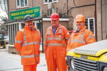 Dave Roberts with Malcolm Edwards, HCME and Mark Turnham, Hitachi 